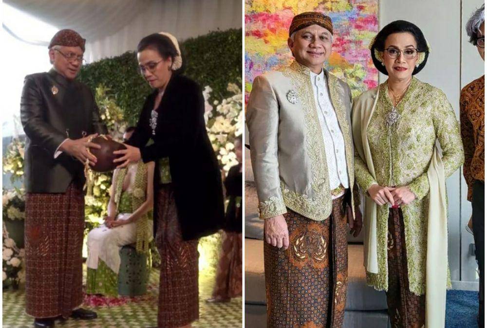 Potret Sri Mulyani prosesi pernikahan Lukman dan Windy (Instagram.com/smindrawati | Sri Mulyani diacara akad nikah sang anak. (Instagram.com/didietmaulana)
