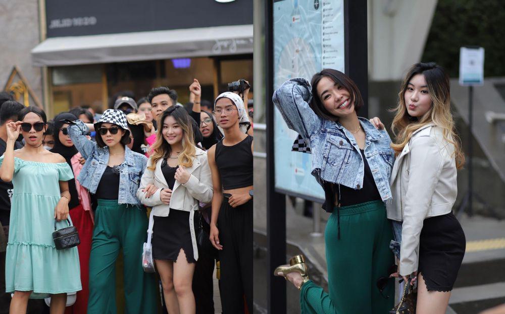 10 Aksi Gisella Anastasia dan Shannon Wong di Citayam Fashion Week