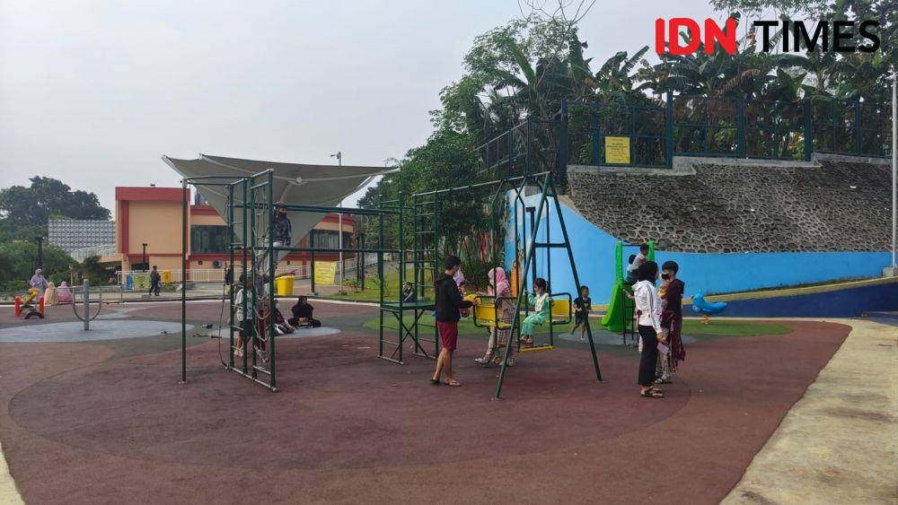 Salah satu sudut ruang bermain anak yang berada di Alun-Alun Kota Depok. (IDNTimes/Dicky)