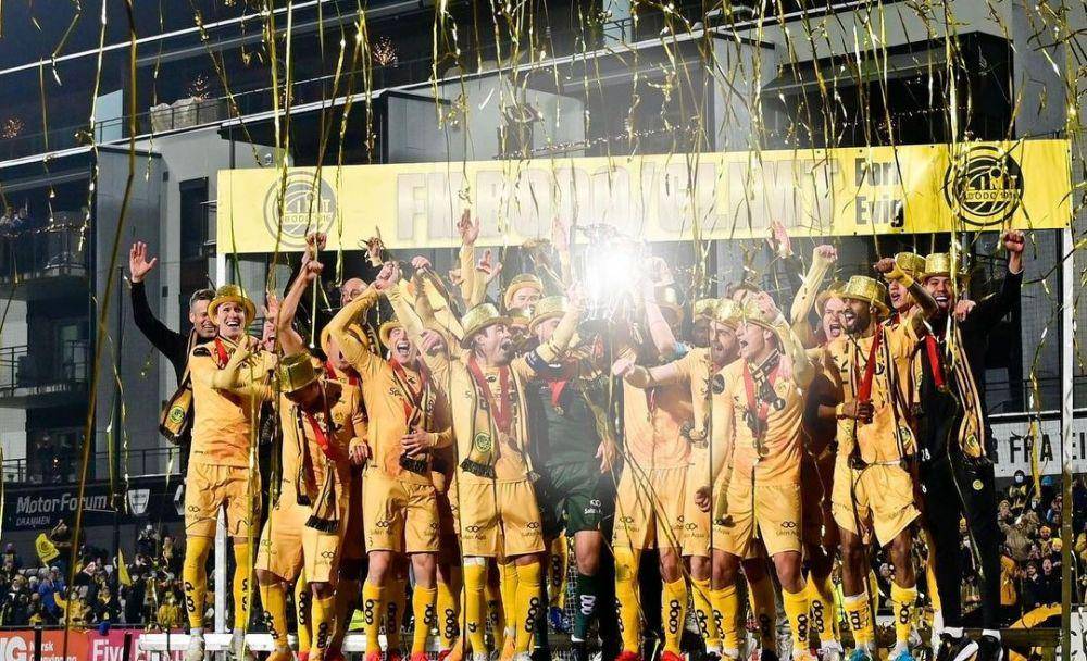 Pemain FK Bodo/Glimt merayakan gelar juara Eliteserien 2021. (instagram.com/bodoglimt)