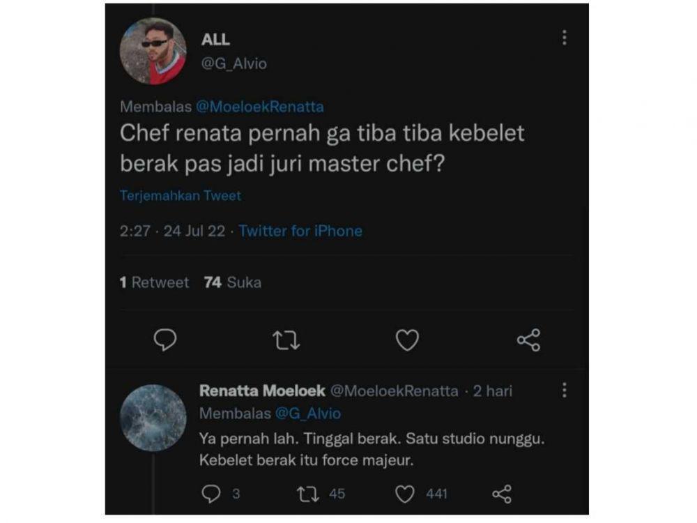10 Tanya Jawab Chef Renatta dengan Netizen, Random Banget!