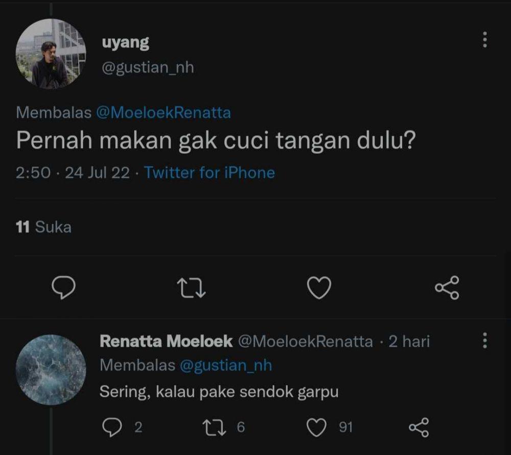 tanya jawab Chef Renatta di twitter (twitter.com/gustian_nh)