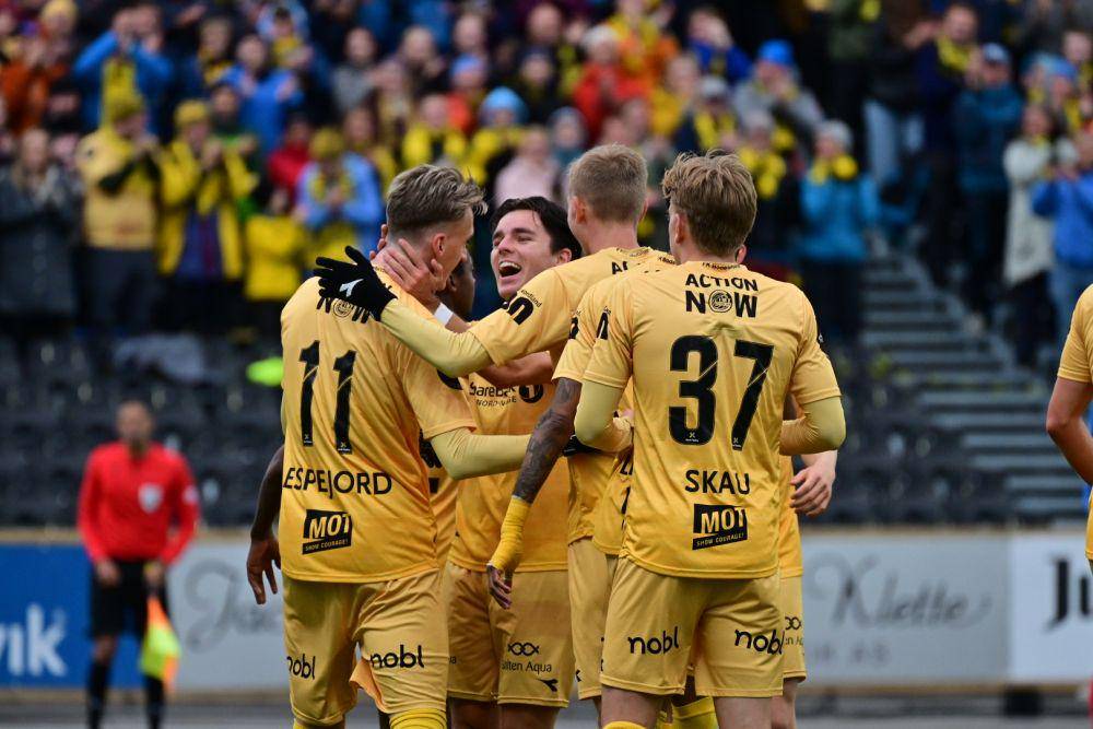 Pemain FK Bodo/Glimt merayakan gol. (twitter.com/Glimt)