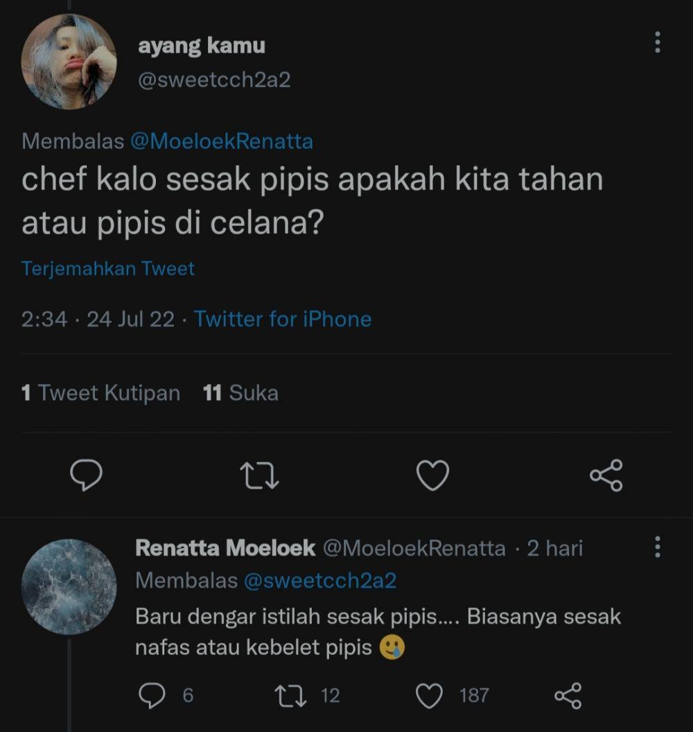 tanya jawab Chef Renatta di twitter (twitter.com/sweetcch2a2)