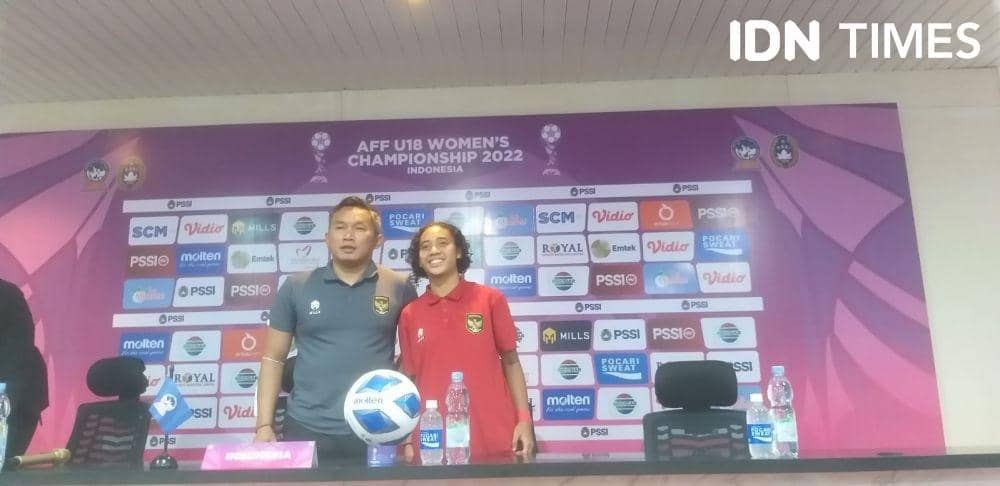 Pertandingan Indonesia vs Thailand di Piala AFF U18 Wanita 2022 (IDN Times/Feny Maulia Agustin)