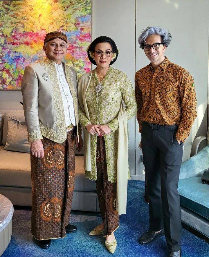 Potret Sri Mulyani diacara akad nikah Lukman dan Windy. Instagram.com/didietmaulana