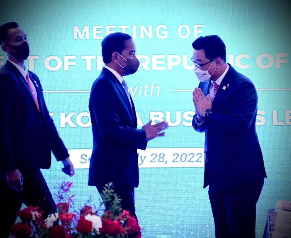 Presiden Jokowi bertemu dengan sejumlah CEO Korea Selatan (dok. Sekretariat Presiden)