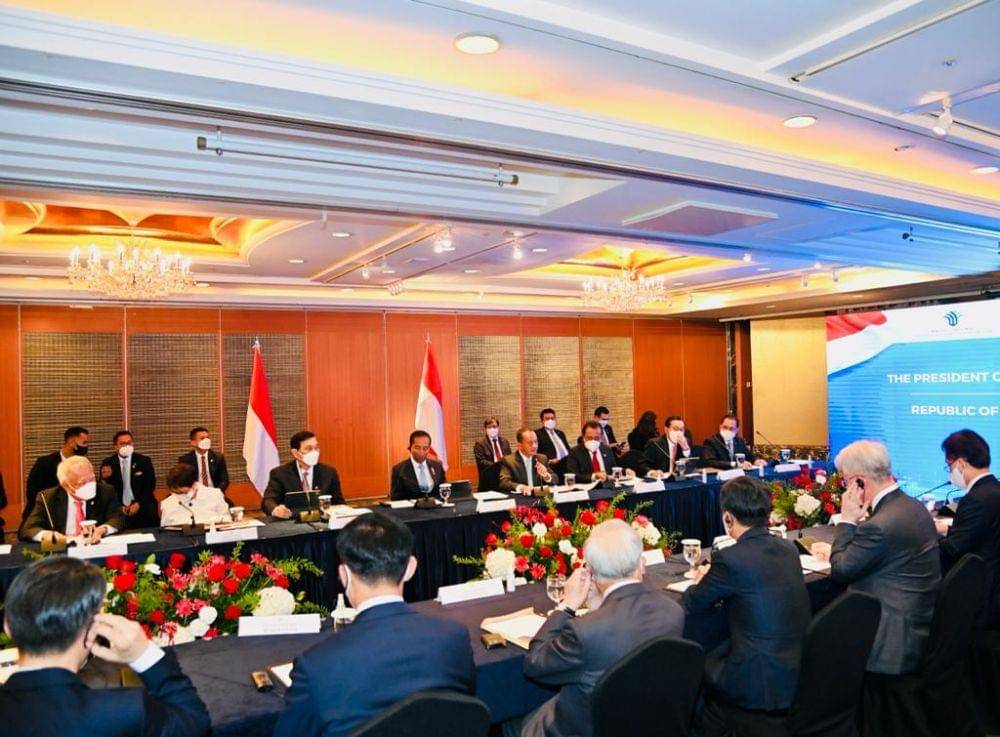 Presiden Jokowi bertemu dengan sejumlah CEO Korea Selatan (dok. Sekretariat Presiden)