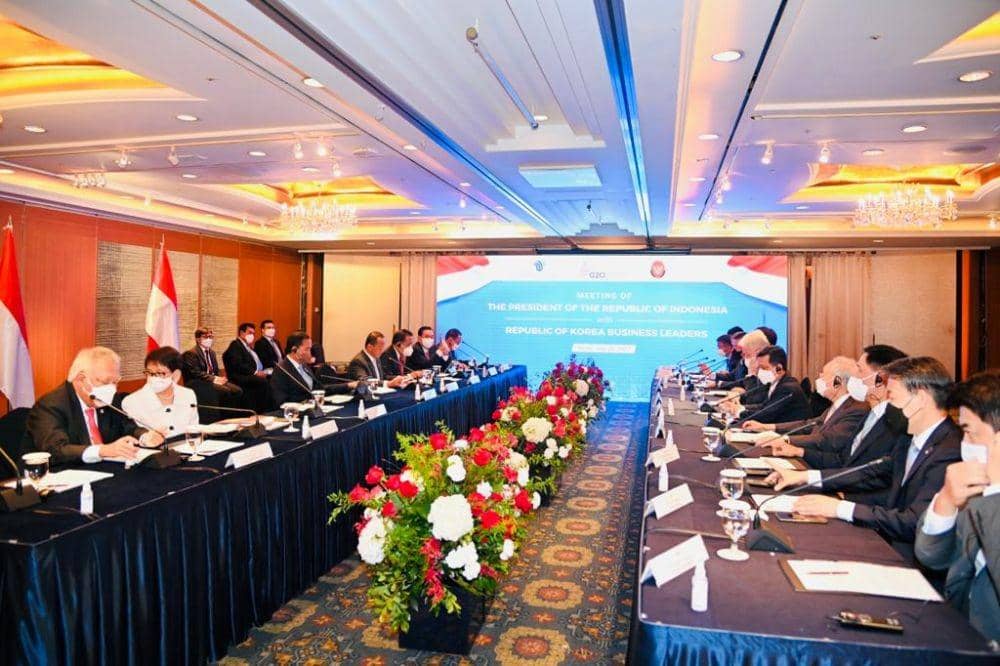 Presiden Jokowi bertemu dengan sejumlah CEO Korea Selatan (dok. Sekretariat Presiden)