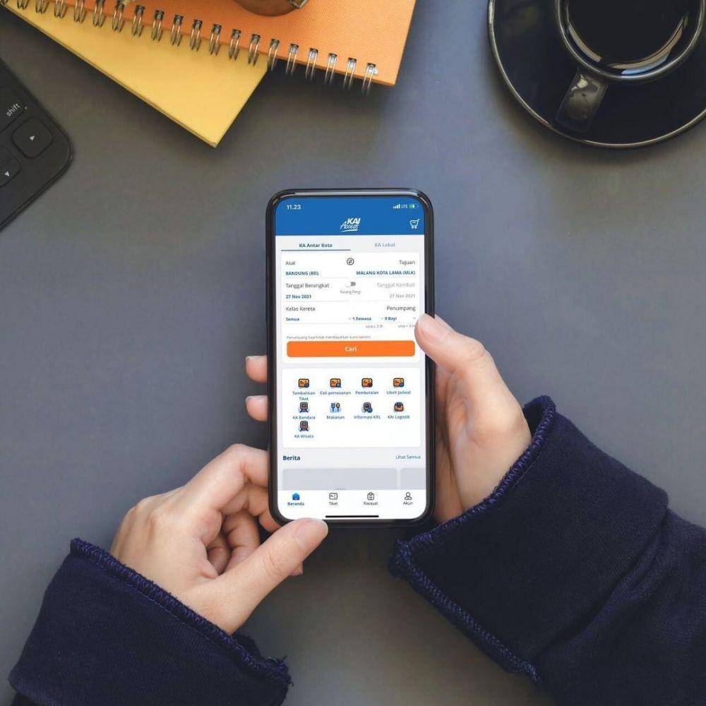 Ilustrasi aplikasi KAI Access (instagram.com/keretaapikita)