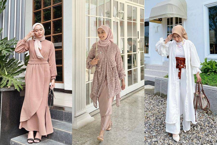 inspirasi outfit hijab untuk kondangan yang mudah ditiru (instagram.com/zafiradpa | instagram.com/ravalsaa | instagram.com/fachrisaa_)