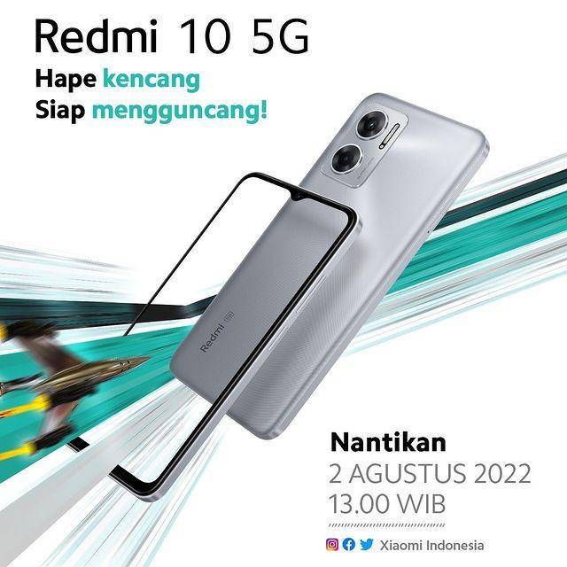 ilustrasi Xiaomi Redmi 10 5G (instagram.com/Xiaomi.Indonesia)