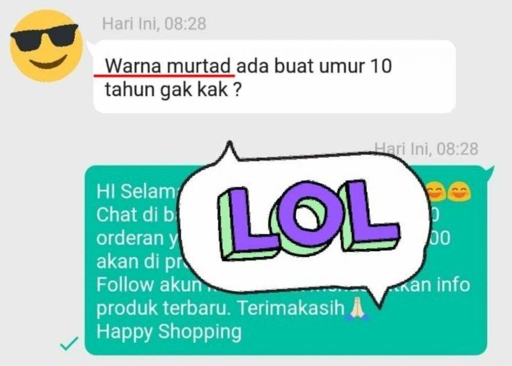 chat typo ke penjual online shop (twitter.com/txtdarionlshop)