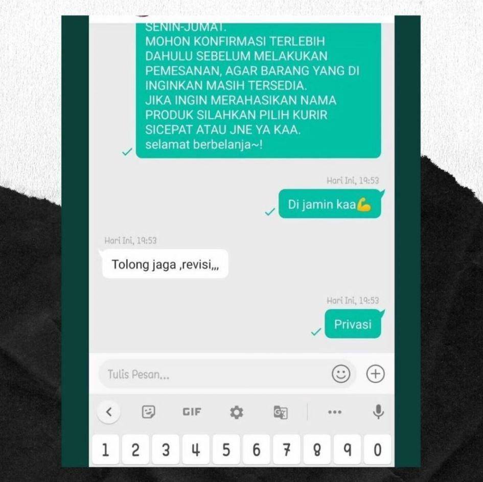 chat typo ke penjual online shop (instagram.com/newdramaolshop)
