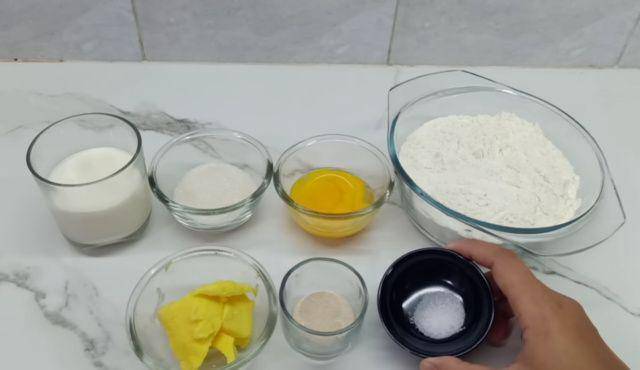 gambar bahan-bahan untuk membuat donat (youtube.com/CR COOK)