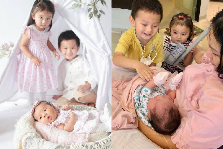 kolase potret ketiga anak chef Devina Hermawan (instagram.com/devinahermawan)