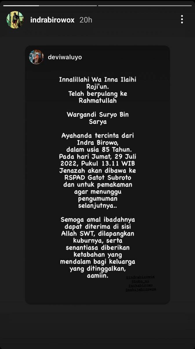 Kenangan Indra Birowo dan ayah (Instagram.com/indrabirowox)