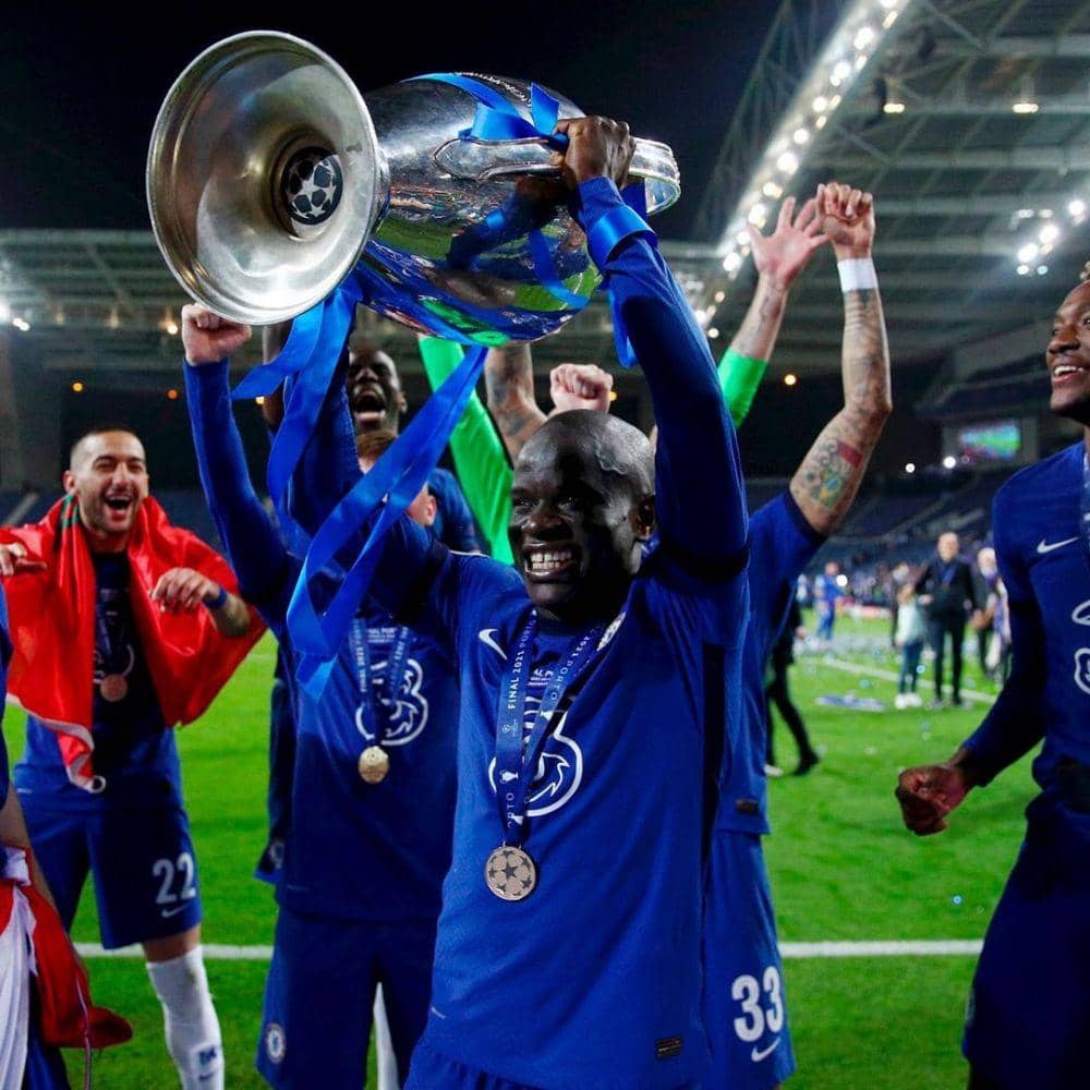 N'Golo Kante ikut menjuarai Champions League musim 2020/2021 bersama Chelsea. (instagram.com/nglkante)