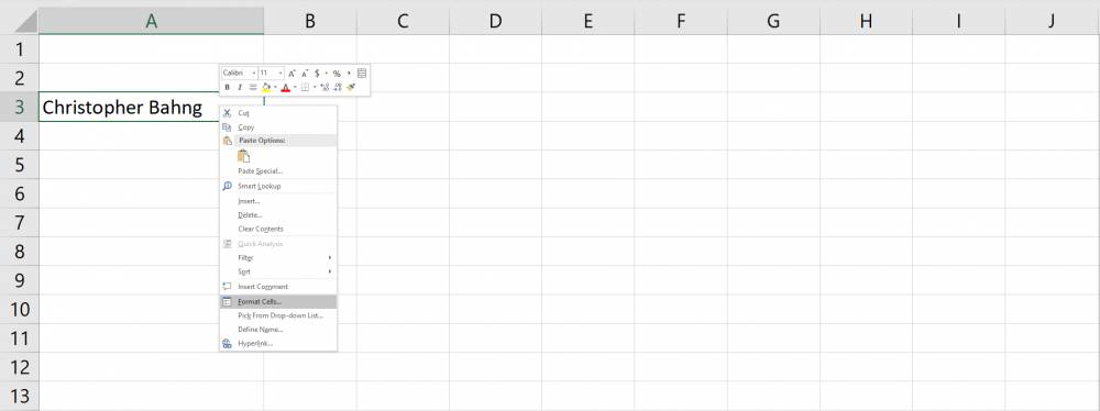 Letak menu Format Cells (IDN Times/Dinda Trisnaning Ramadhani)