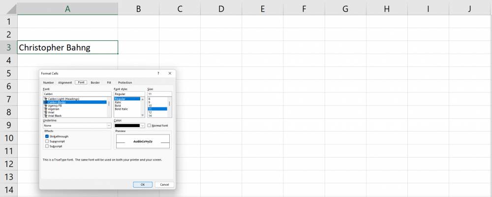 Dialog box Format Cells (IDN Times/Dinda Trisnaning Ramadhani)