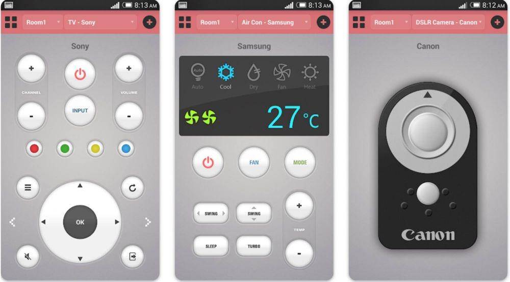 ASmart Remote IR (dok. play.google.com)