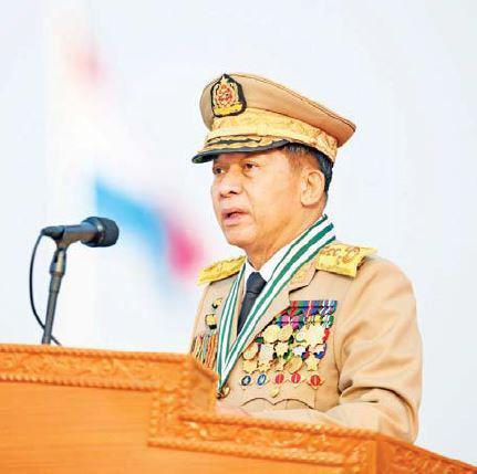 pimpinan junta Myanmar Min Aung Hlaing (mdn.gov.mm)