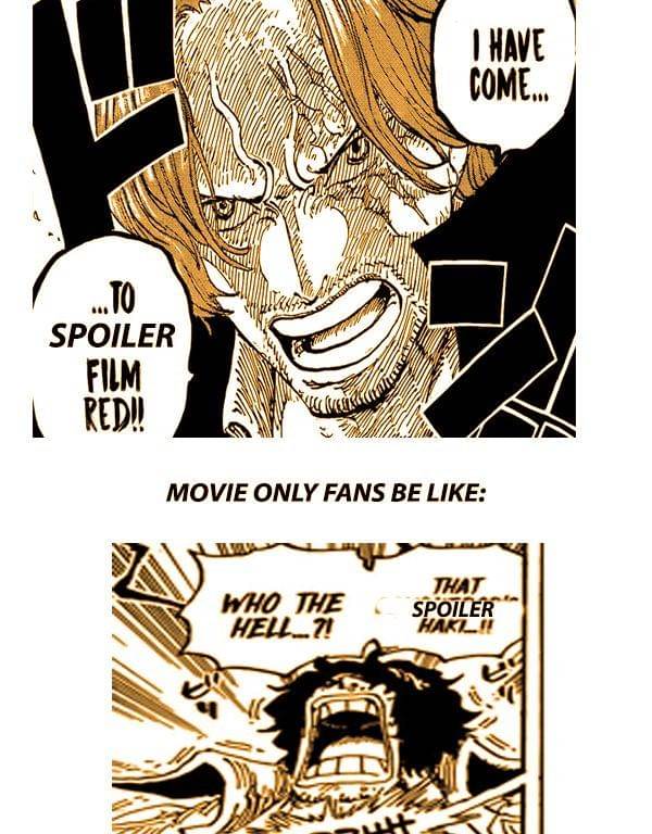 Aramaki kena takut spoiler dari Shanks ( Dok. twitter.com/Anggayuh31 )