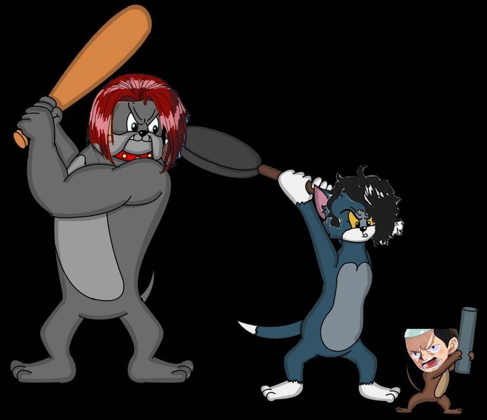 Momen para karakter One Piece yang digambarkan tokoh-tokoh Tom & Jerry  ( Dok. facebook.com/Guntomo Guntomo )