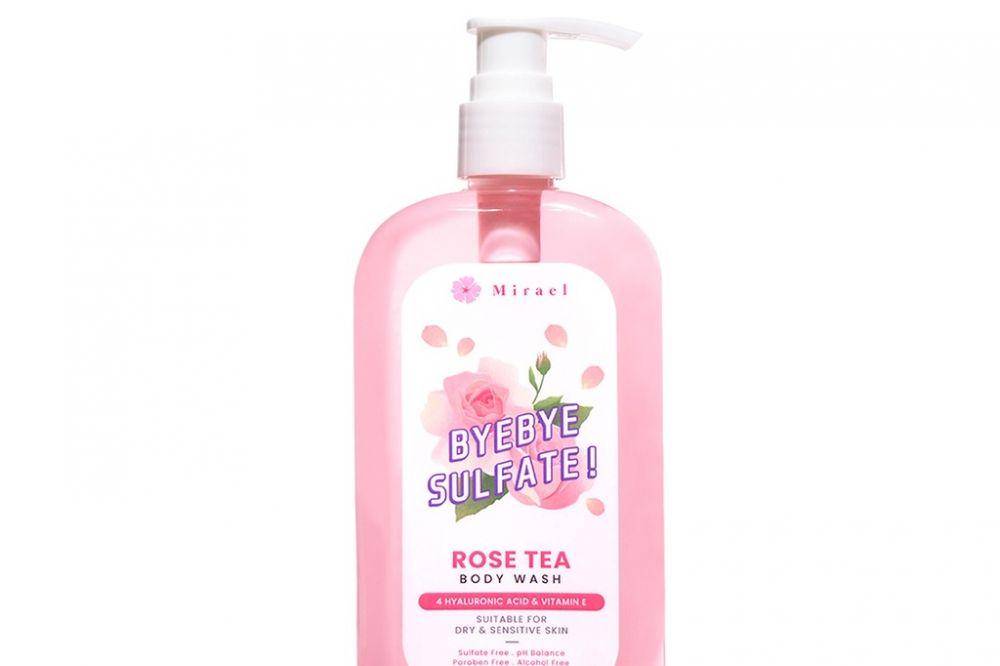 MIRAEL Bye Bye Sulfate Rose Tea Body Wash (shopee.co.id/miraelsugarwax)