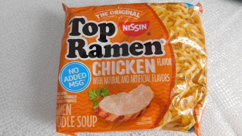 Nissin Top Ramen Noodle Soup Chicken Flavor (youtube.com/cookingselections)