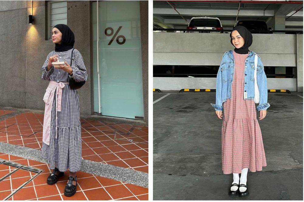 inspirasi OOTD dengan long dress ala Yure Zalina (instagram.com/yurezalina)