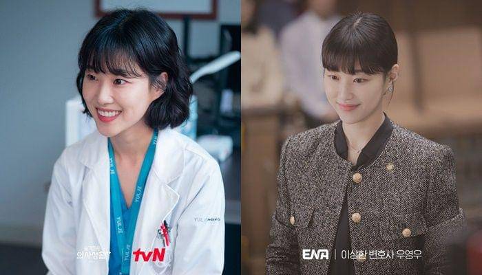 Ha Yoon Kyung di drama Hospital Playlist dan Extraordinary Attorney Woo (instagram.com/hospitalplaylist_official) (instagram.com/channel.ena.d)