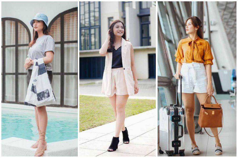 kolase penampilan Chelsea Olivia dengan short pants (instagram.com/chelseaoliviaa)