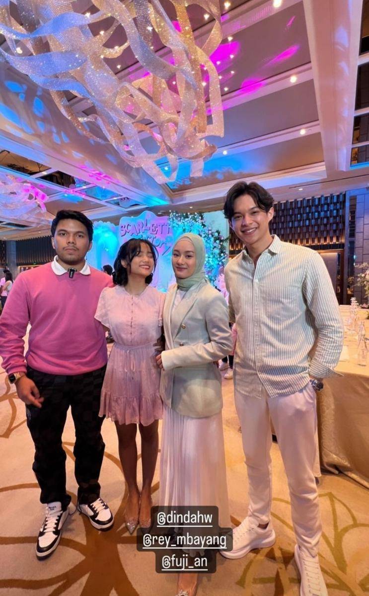 Thariq Halilintar, Fuji, Dinda Hauw, dan Rey Mbayang (instagram.com/thariqhalilintar)