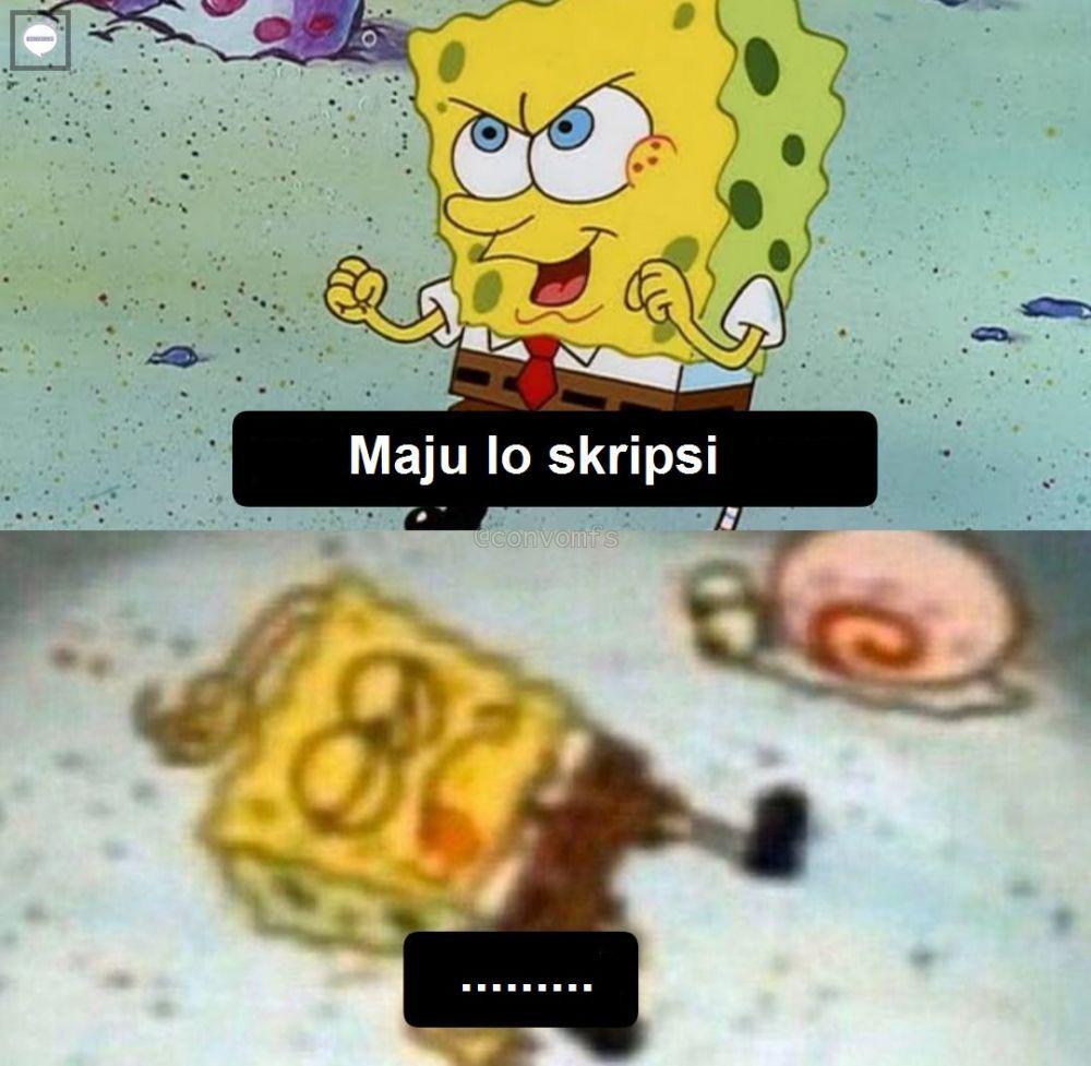 meme kocak spongebob squarepants (twitter.com/zet_zettt)
