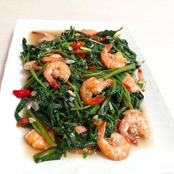 tumis kangkung udang (instagram.com/maps/dindasakinahkh dindasakinahkh)