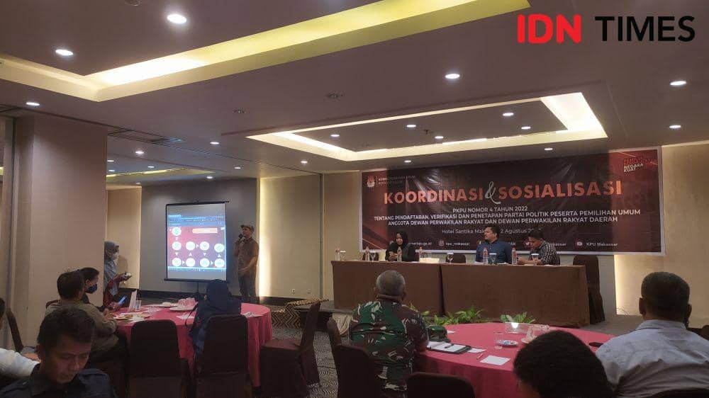 KPU Makassar Sosialisasi PKPU 4/2022, Ada Tiga Kategori Parpol