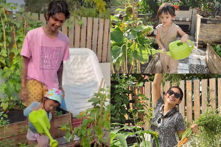 Jarang Disorot, 10 Potret Keluarga Young Lex Saat Berkebun