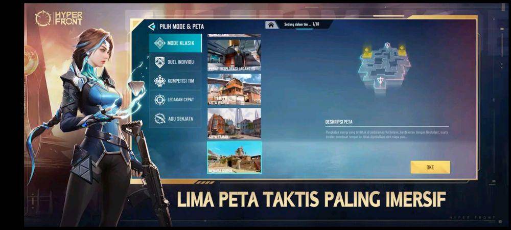 berbagai macam map di game Hyper Front (dok. NetEase/Hyper Front)
