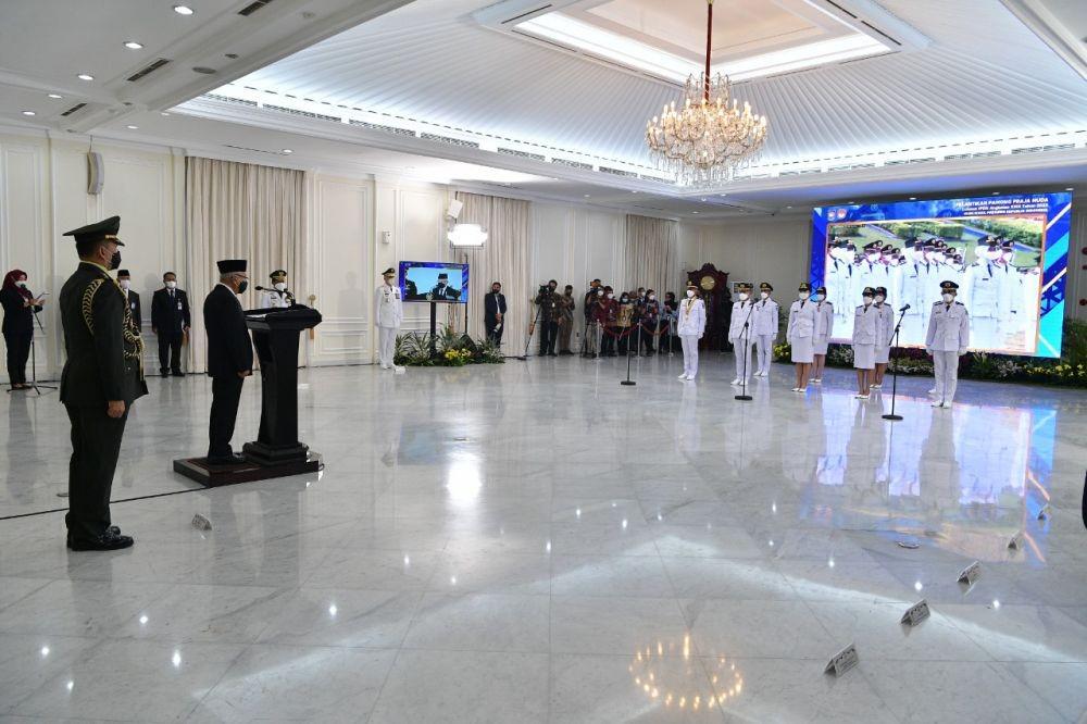 Wapres Ma'ruf Amin lantik 1992 Pamong Praja Muda IPDN (dok. Sekretariat Wakil Presiden)