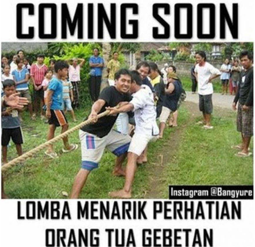 meme lomba tarik tambang (instagram.com/bangyure)