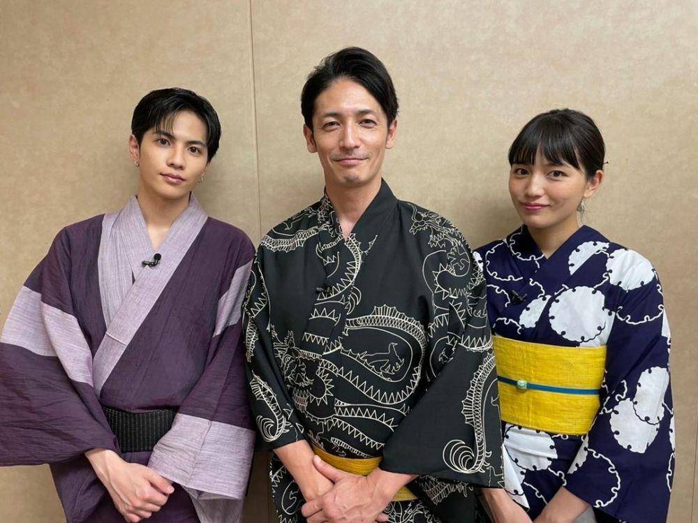 Haruna Kawaguchi, Jun Shison, dan Hiroshi Tamaki (instagram.com/gokushufu_drama)