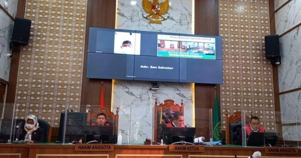 Suasana sidang pencabulan oknum guru ngaji di Pengadilan Negeri Depok. (Istimewa)