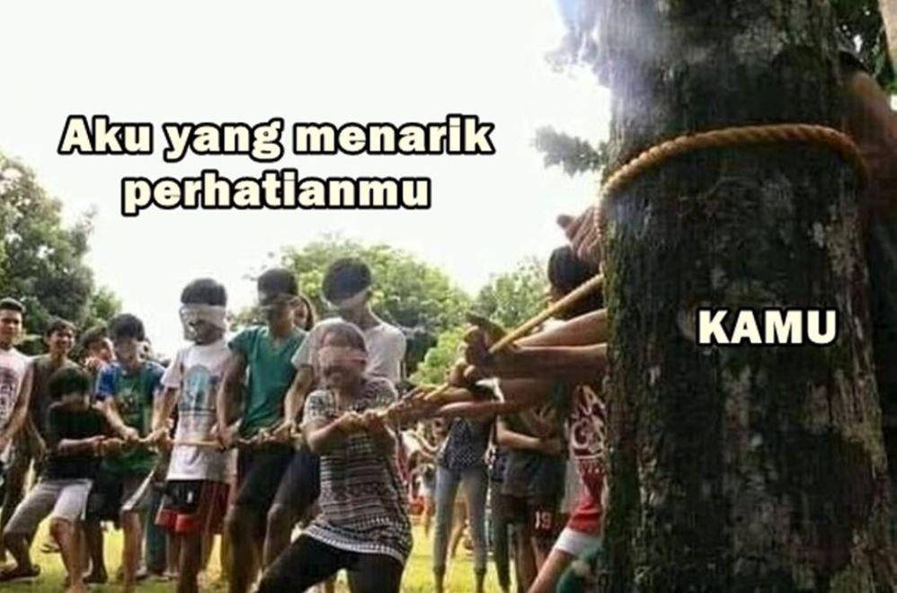 meme lomba tarik tambang (1cak.com)