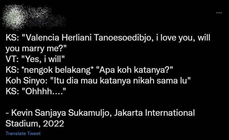 netizen komentari lamaran Kevin Sanjaya (twitter.com)