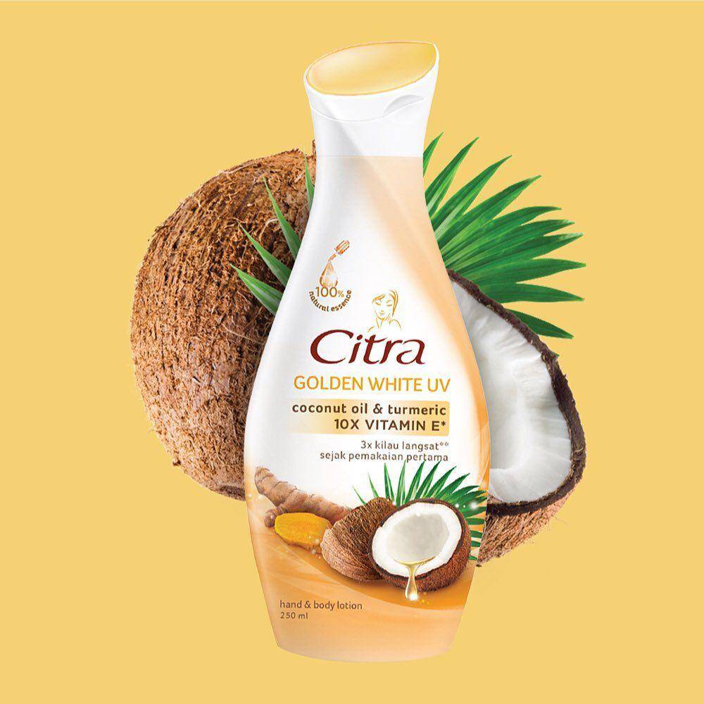 Citra Body Lotion Golden White UV Coconut Oil & Turmeric (instagram.com/cantikcitra)