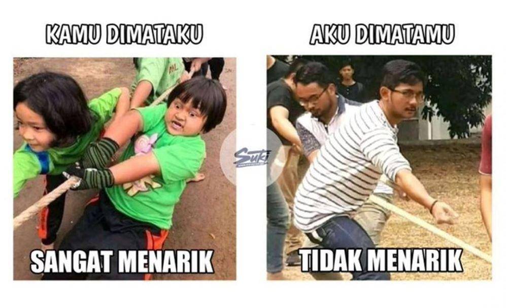 meme lomba tarik tambang (twitter.com/recehtapisayng)