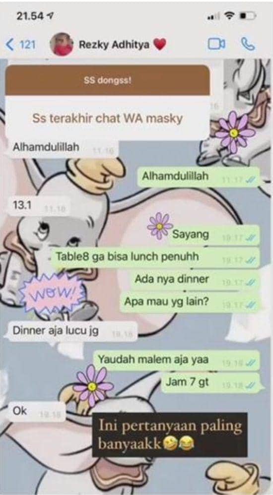 isi chat Citra Kirana dan Rezky Aditya (instagram.com/citraciki)
