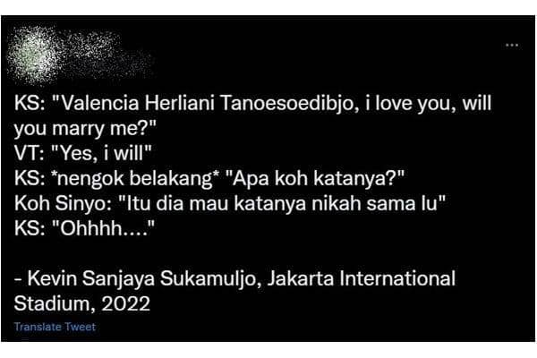 10 Curhat Kocak Warganet Komentari Lamaran Kevin dan Valencia Tanoe