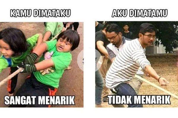 meme lomba tarik tambang (twitter.com/recehtapisayng)